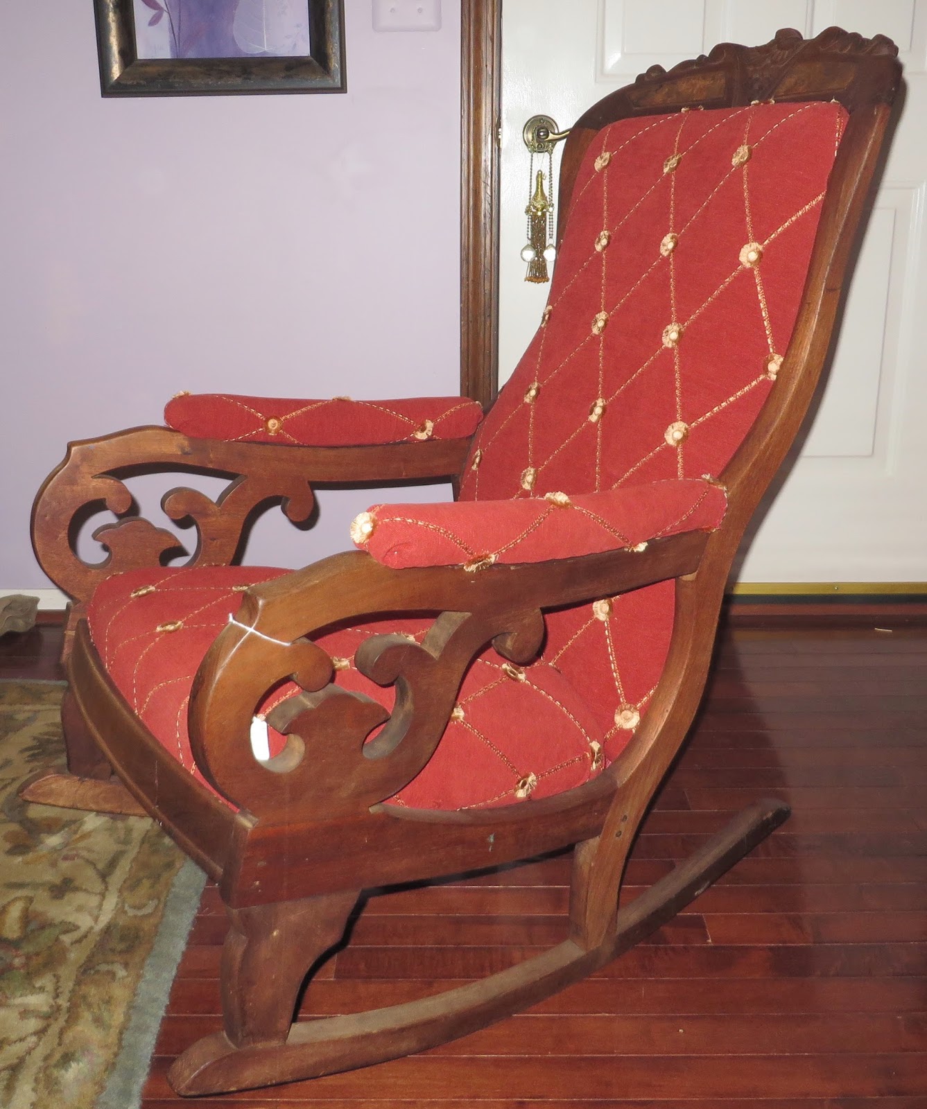 Antiques And Old Stuff: 3 Antique Chairs Reupholstered