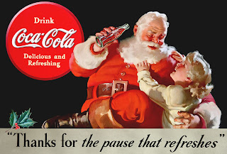 La publicité pour Coca Cola avec le Santa Claus