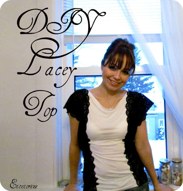 DIY Lace top, DIY shirt, how to add lace, deconstructed clothing, refashion