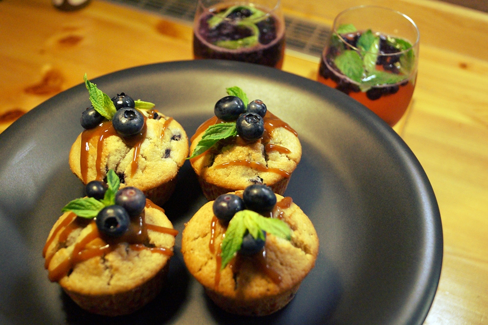 Buttermilch-Muffins mit Heidelbeeren