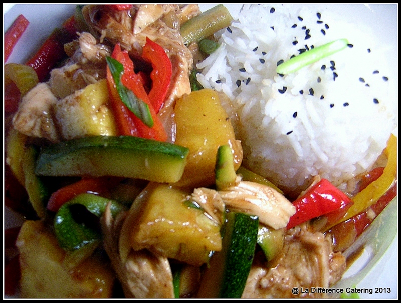 La Différence: Stir Fry Chicken with Pineapple, Peppers & Courgettes ...