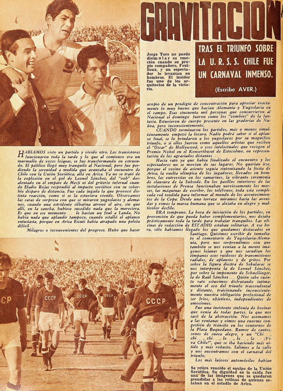 Partidos De La Roja 10 06 1962 Chile Union Sovietica 2 1