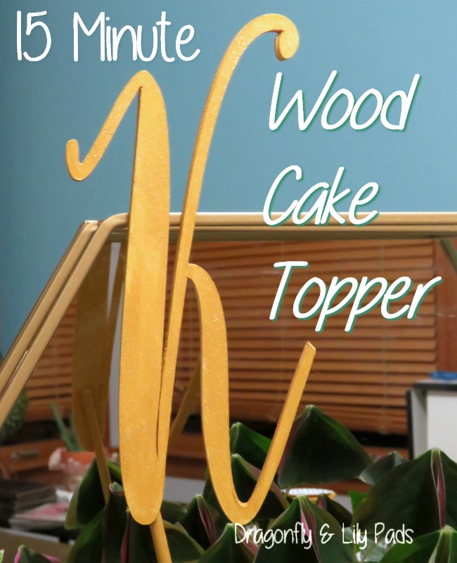 Dragonfly & Lily Pads Wood Cake Topper With Cricut Knife Blade