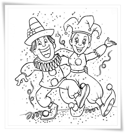 Ausmalbilder zum Ausdrucken: Ausmalbilder Fasching Kostenlos