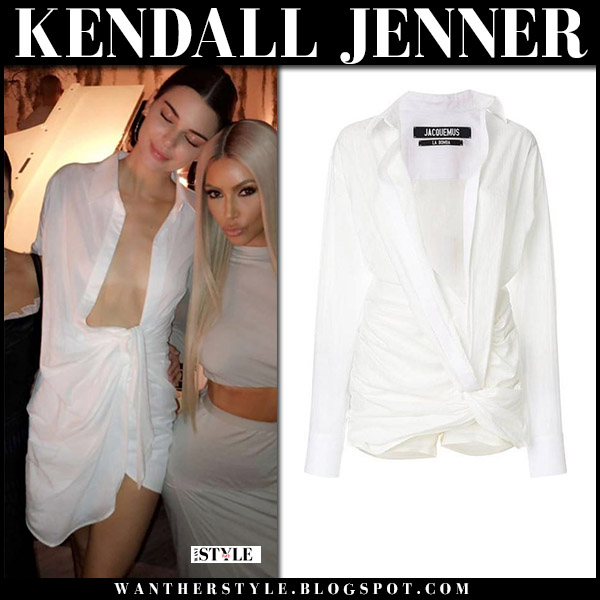 white ruched shirt
