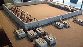Miniatur dari rekonstruksi Masjid Nabawi sesuai bentuk asal di masa Nabi Muhammad SAW.