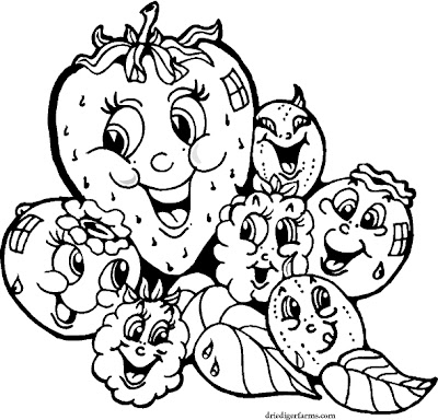 Gambar mewarna buah-buahan - Gambar Mewarna