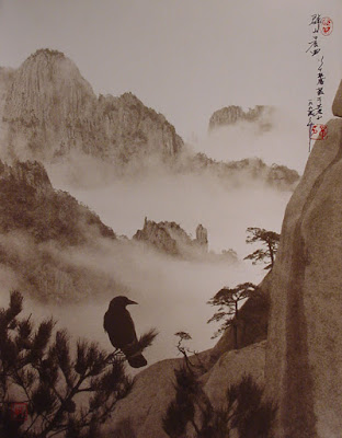 Fotografía de Don Hong Oai: cuervo y montaña