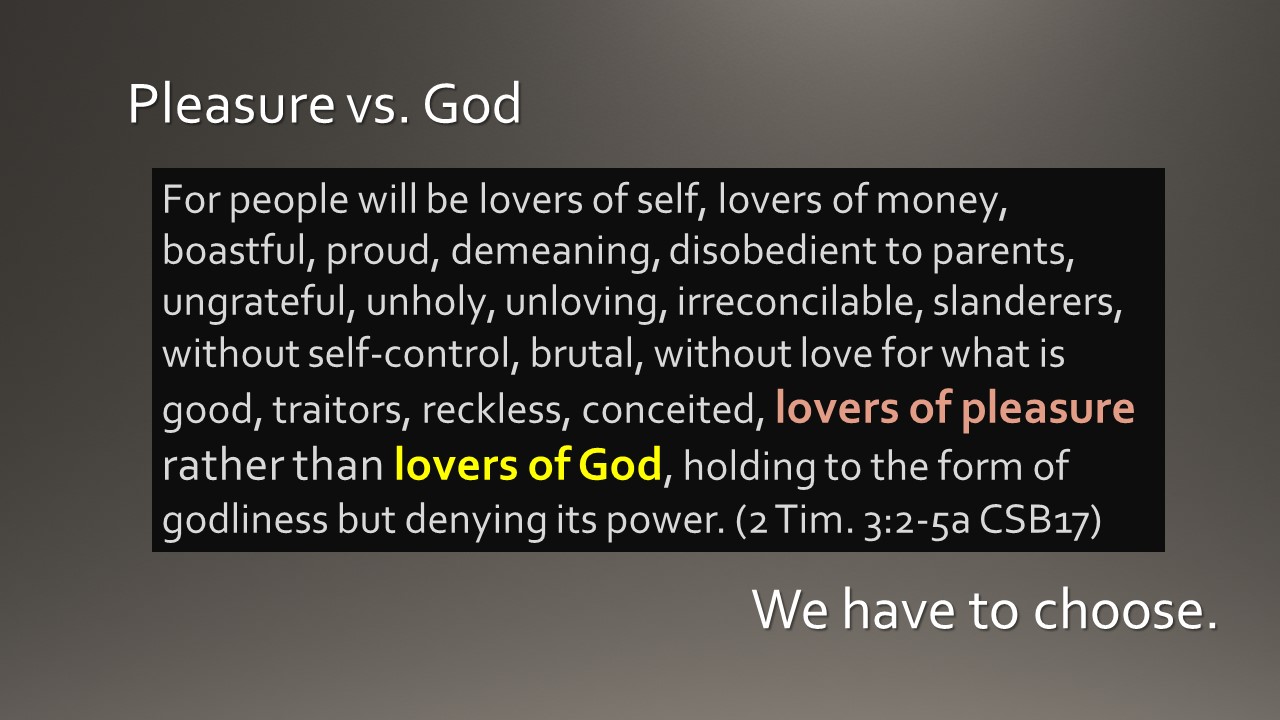 Parresiazomai: Pleasure Vs. God