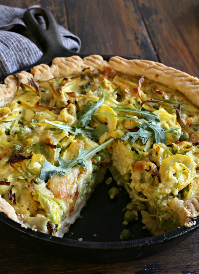 Hungry Couple Savory Spring Vegetable Tart