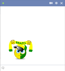 Brazil football fan emoticon