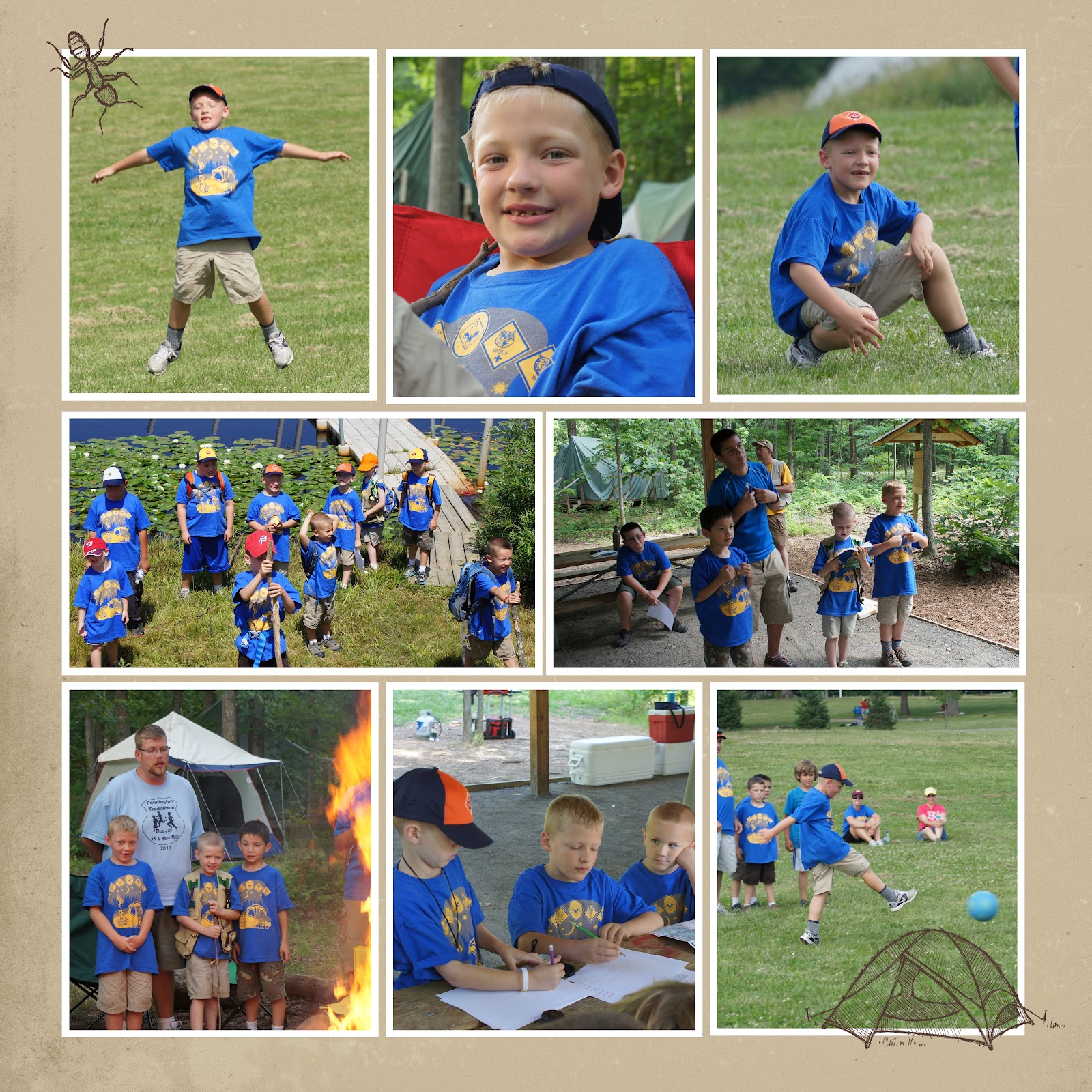 Stampin' Fun with Diana Cub Scout Camping MDS2 Layout