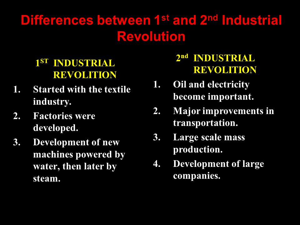 Historia contemporánea ies Velázquez The second industrial revolution