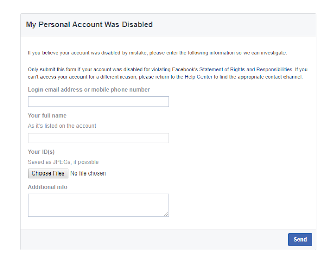 اكتشف الطريقة المخفية لاسترجاع حسابات الفيسبوك المعطلة و التي تتطلب بطاقة الهوية 