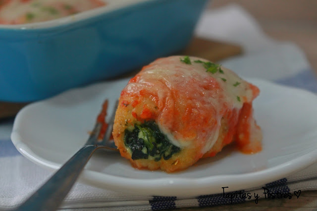 Rollitos De Pollo Con Espinacas
