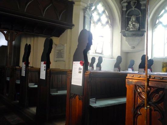 Silhouettes at St Mary's Church  Image by Mike Allen of the North Mymms History Project
