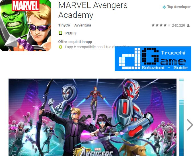 Trucchi MARVEL Avengers Academy Mod Apk Android v1.10.1