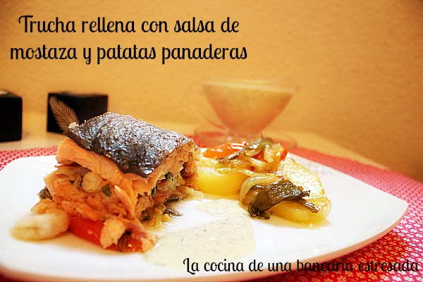 Receta de trucha rellena, paso a paso y con fotografías