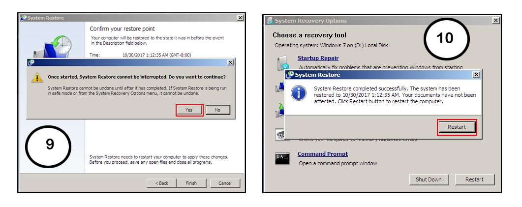Cannot restore. Cannot restore