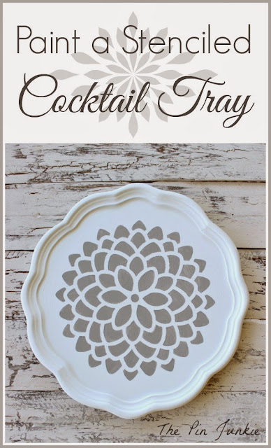Paint A Stenciled Cocktail Tray