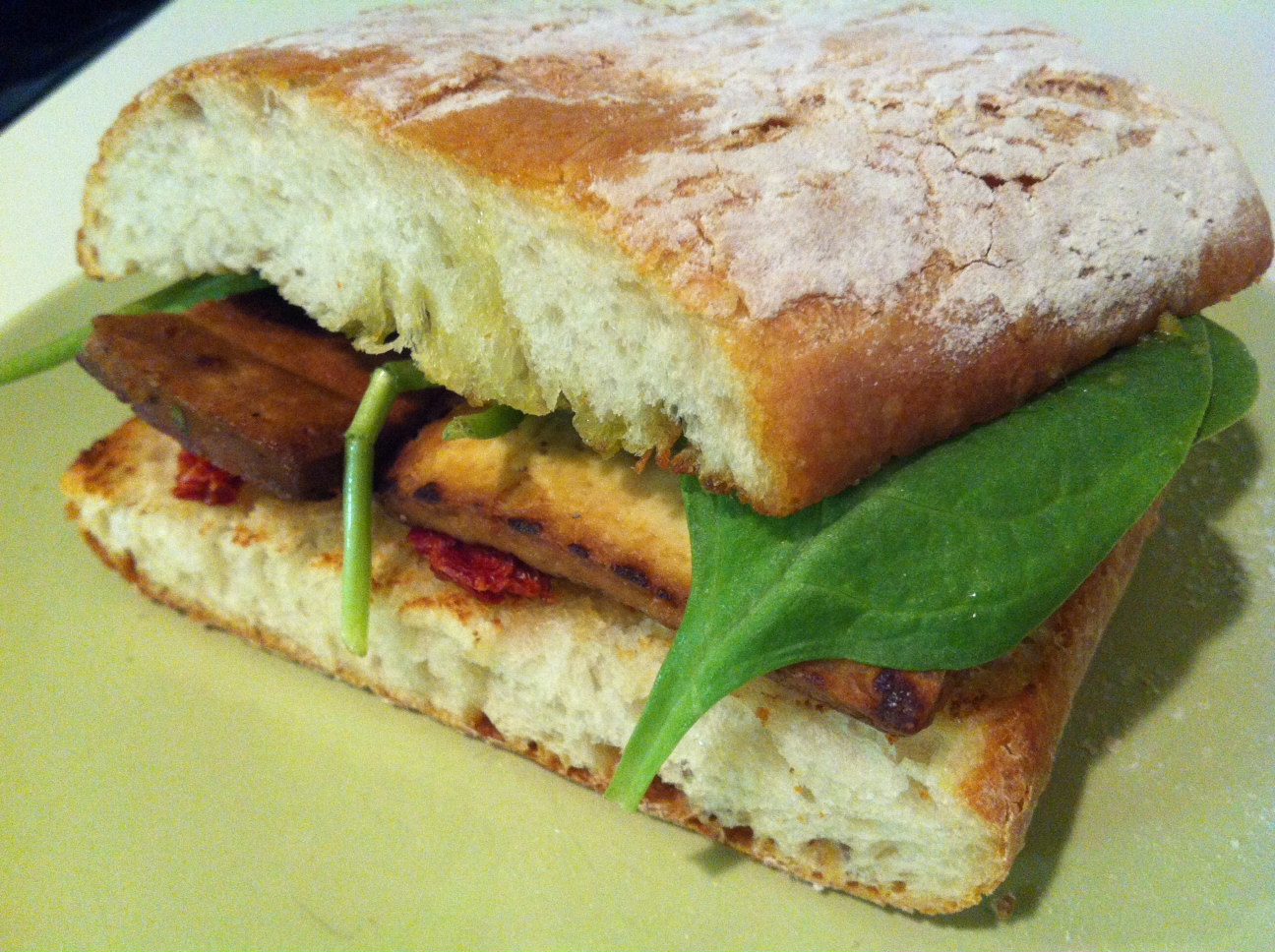 Let's Give Peas a Chance Grilled Tofu & Pesto Panini