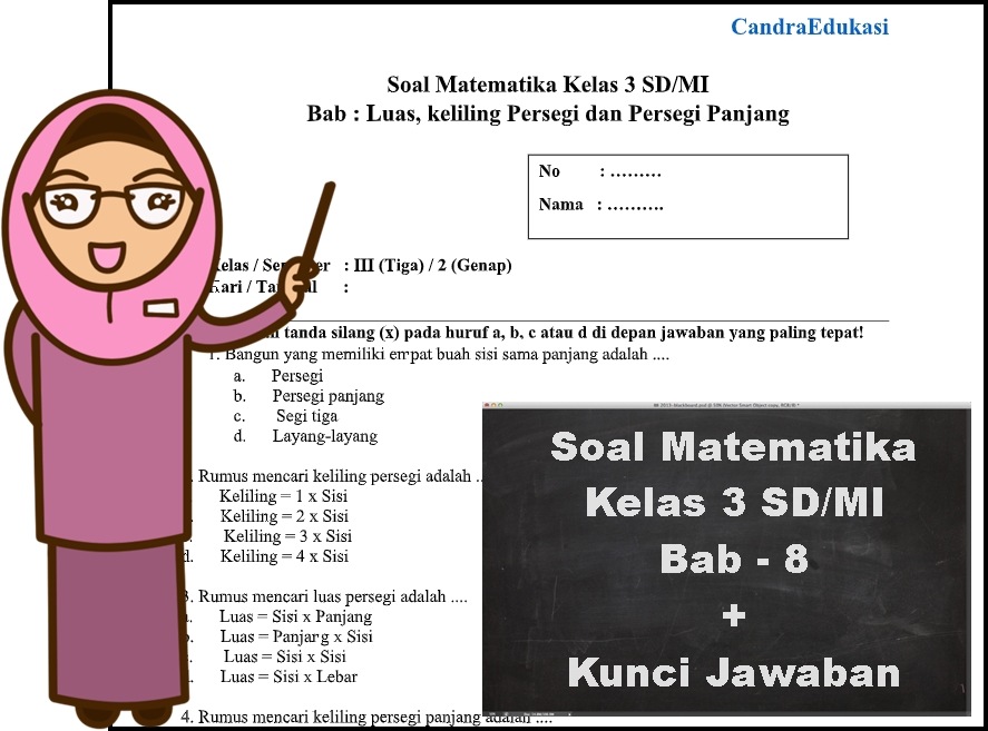 Soal Matematika Bab Luas Dan Keliling Kelas 3 Dan Kunci Jawaban