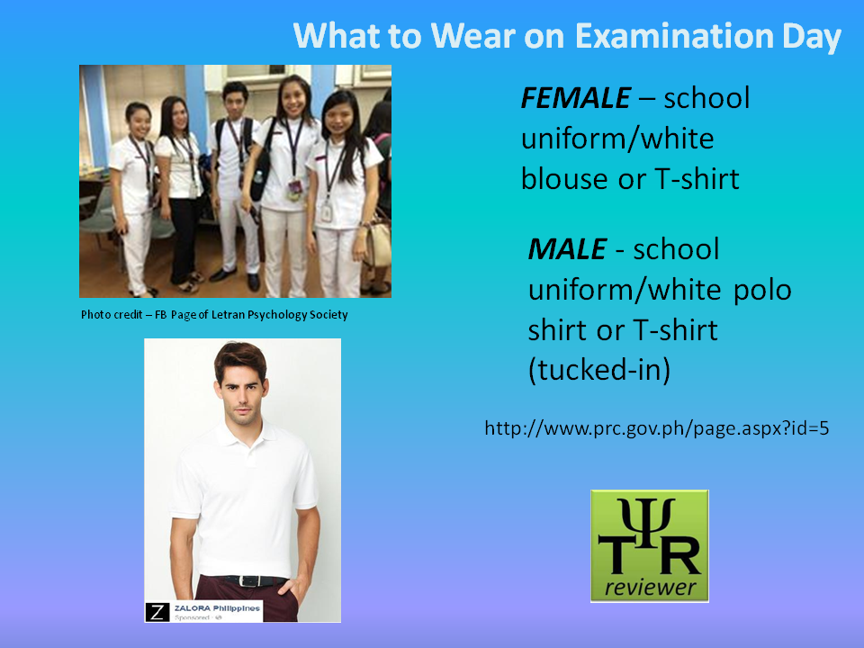 Philippine Psychometricians Licensure Exam Reviewer What to wear and