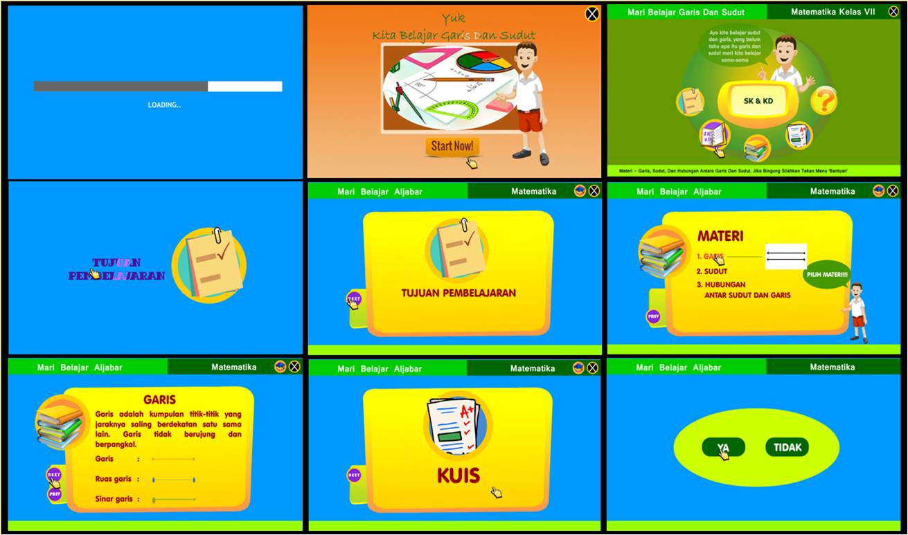 Media Pembelajaran Interaktif Flash Garis Dan Sudut Materi