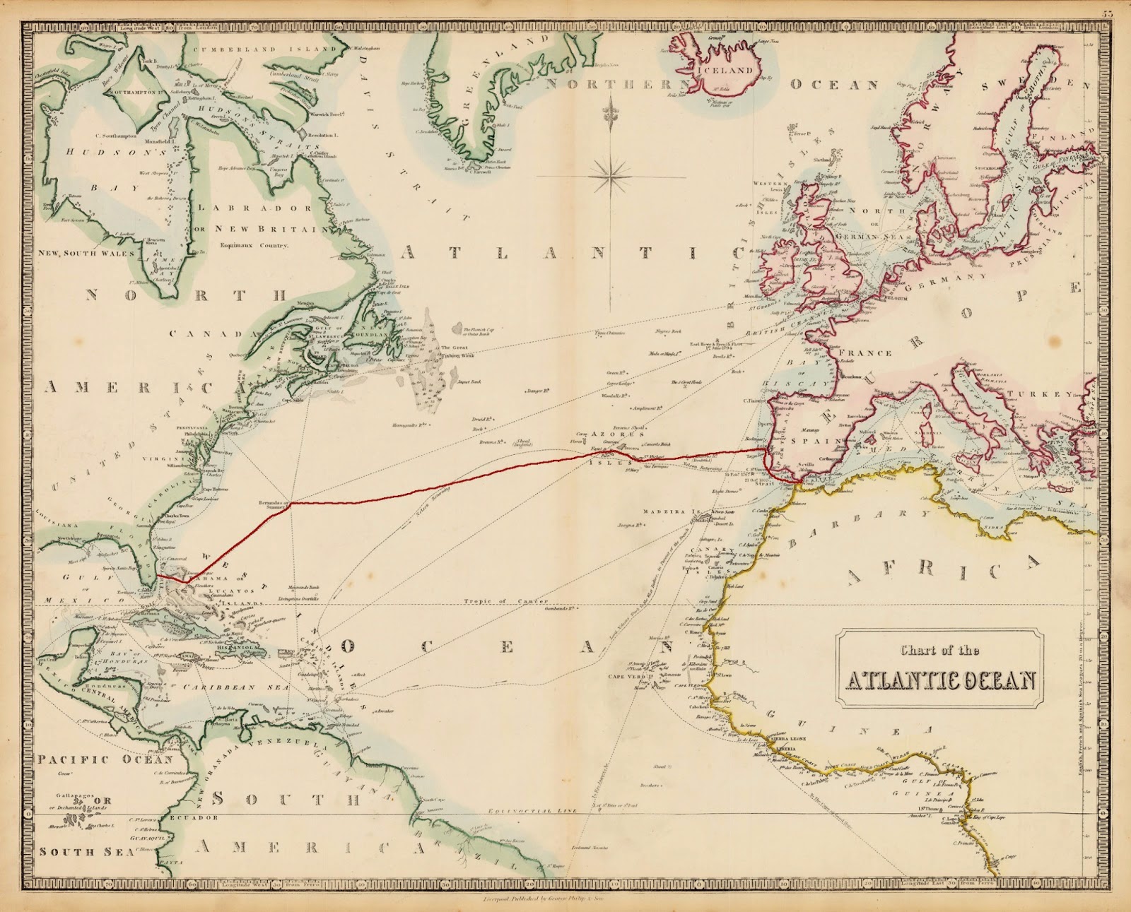 Sail Across the Atlantic Route