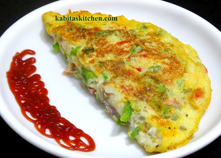 Kabita's Kitchen Vegetable Cheese Omelet RecipeHow to make Cheese