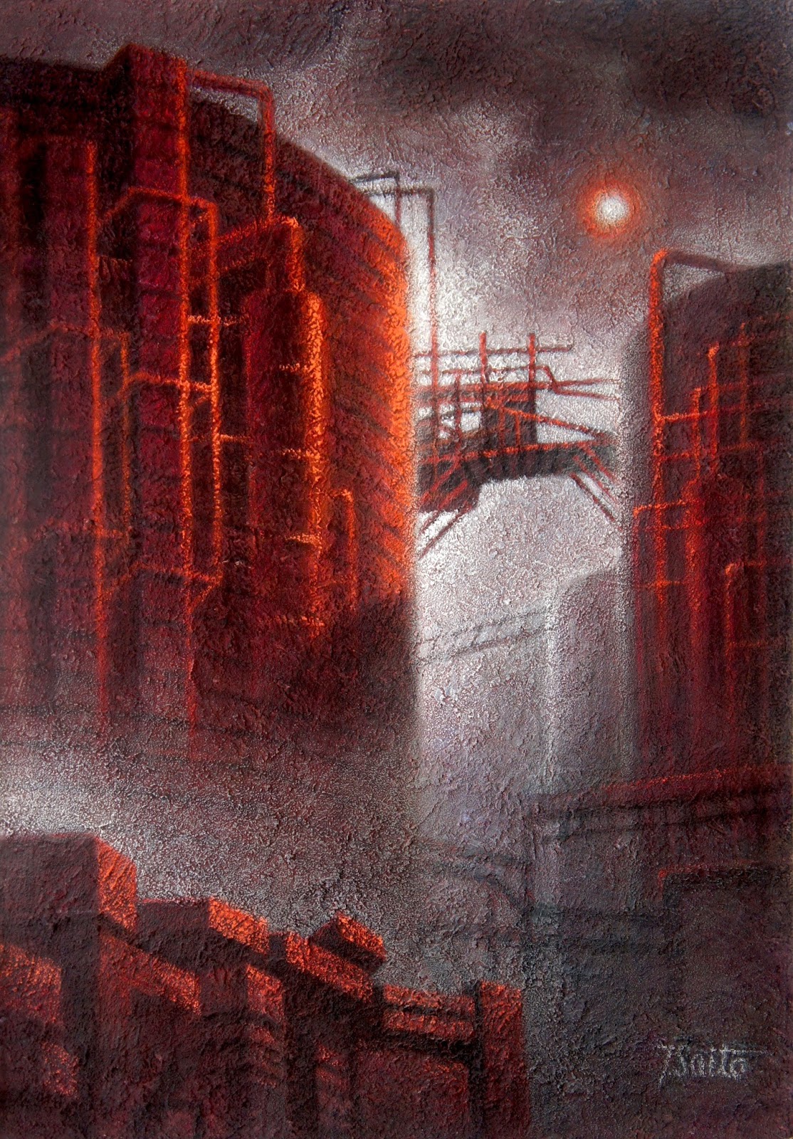 バラと少女 パステル画 バラと少女 パステル画