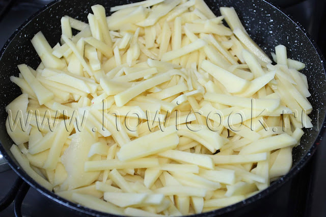 рецепт жареного картофеля с грибами с пошаговыми фото