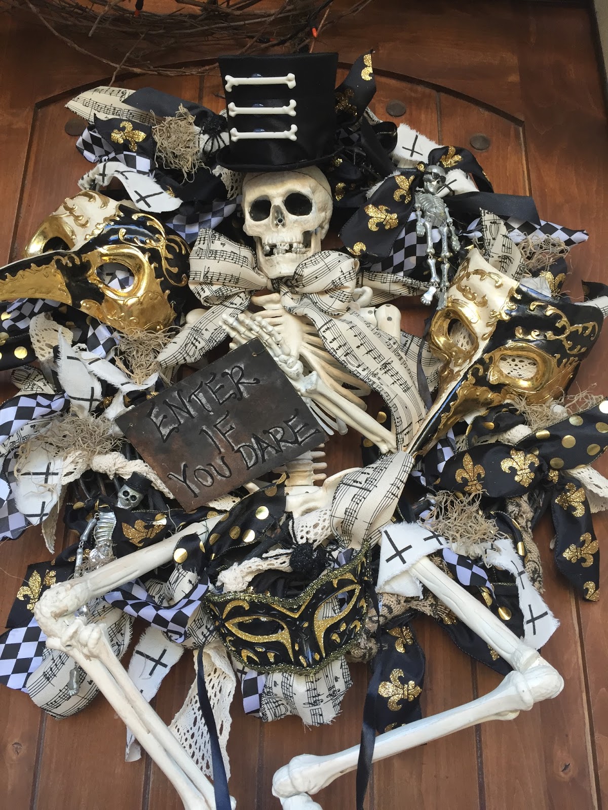 The Decorating Duchess New Orleans Inspired Halloween Wreath