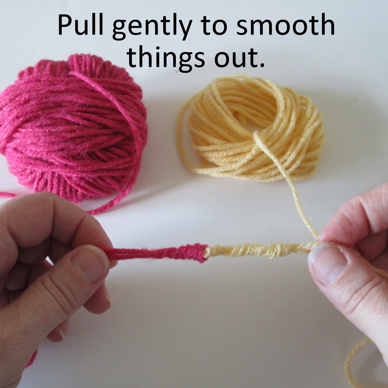 LiaKnits How To Attach Yarn Using the Russian Join