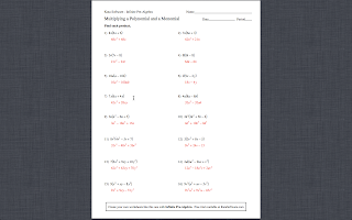 Gyles.Summer.Math.2013: Monomial, Binomial, Polynomial Multiplication