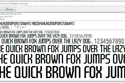 Font Holland World Cup 2014