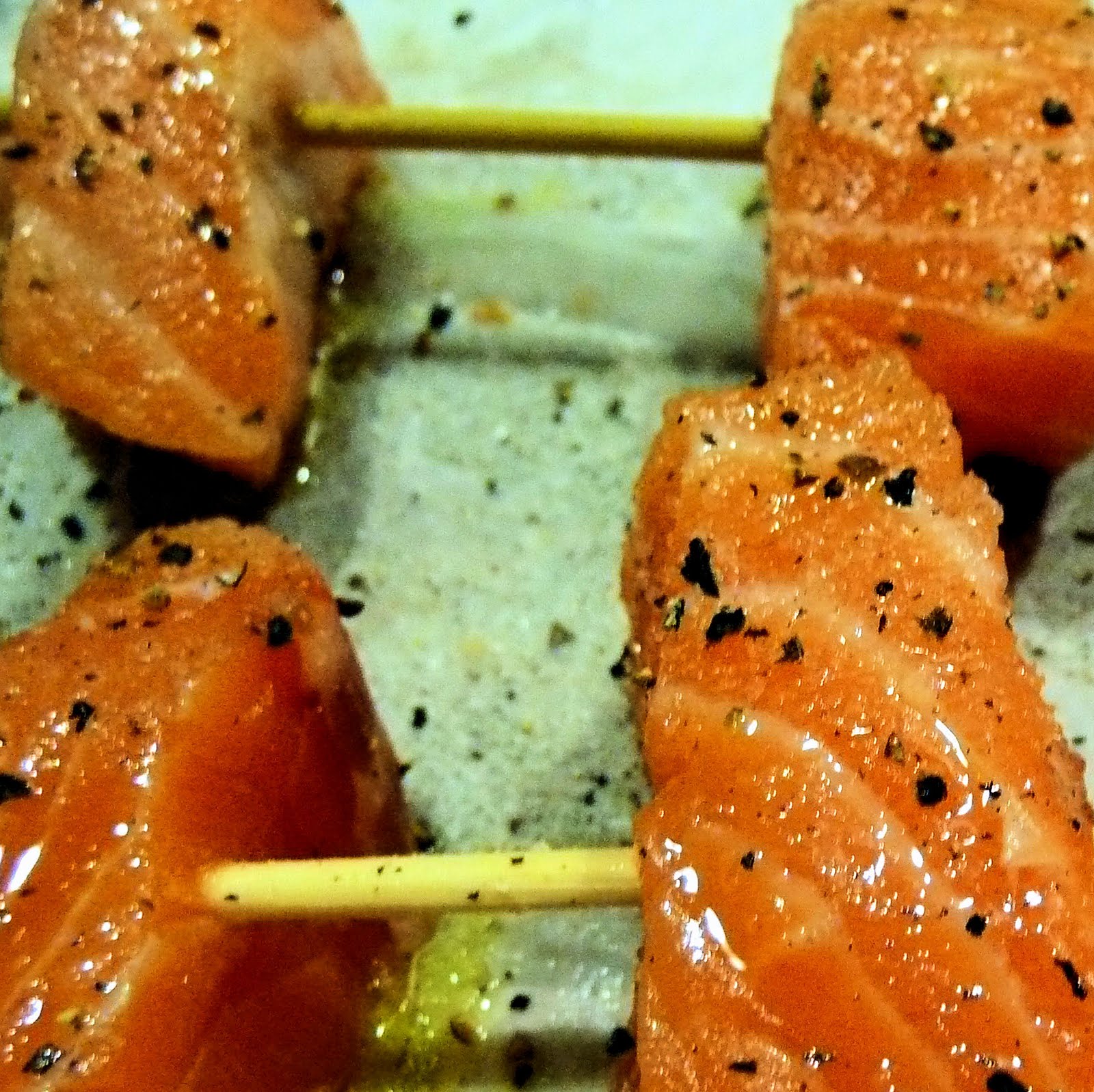 Salmon Skewers with LemonParsley Pesto I Can Cook That