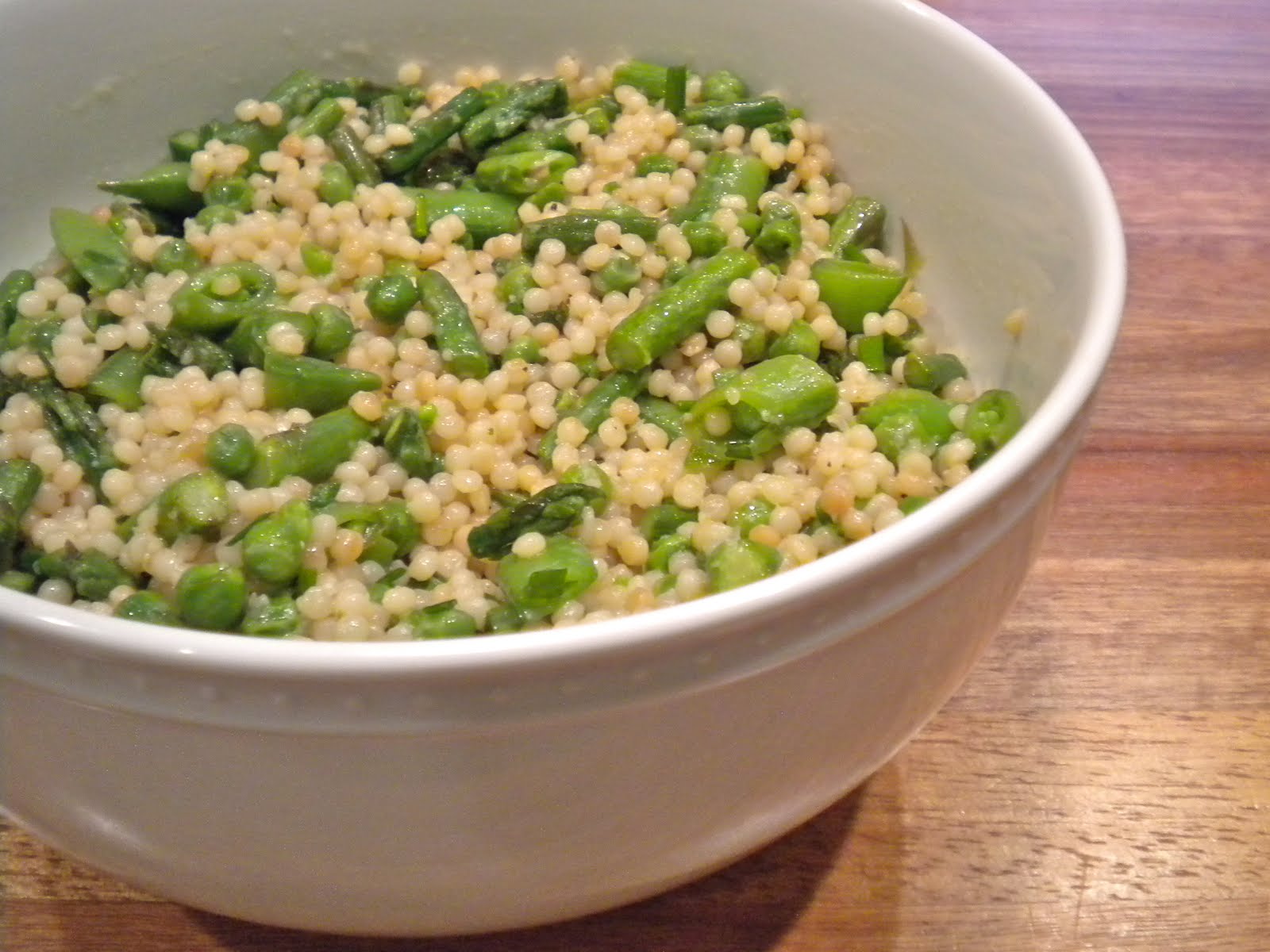 Kitchen Cactus Israeli Couscous with Peas and Asparagus