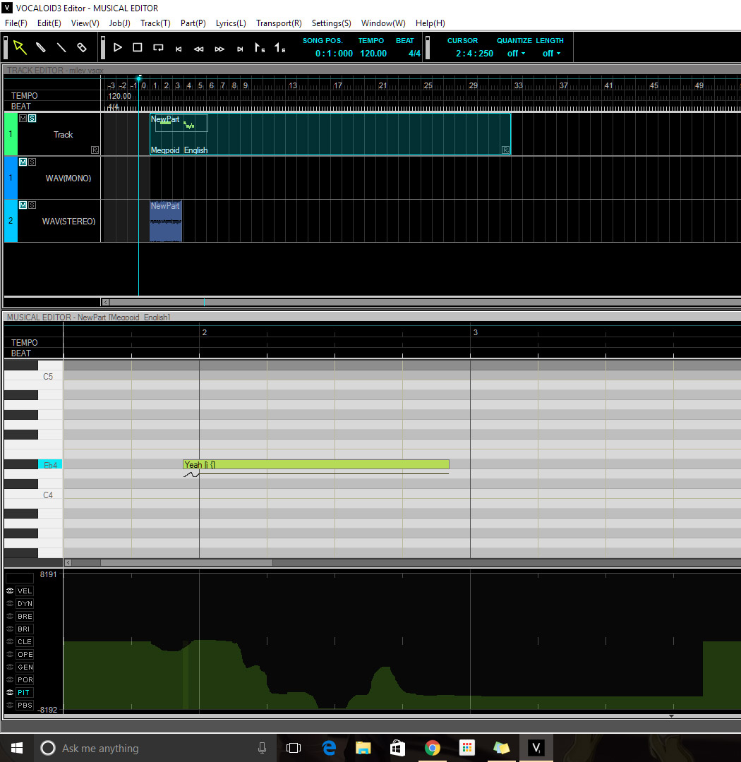 The 3Represents Vocaloid Tutorial Using Pitch Bend and Pitch Bend