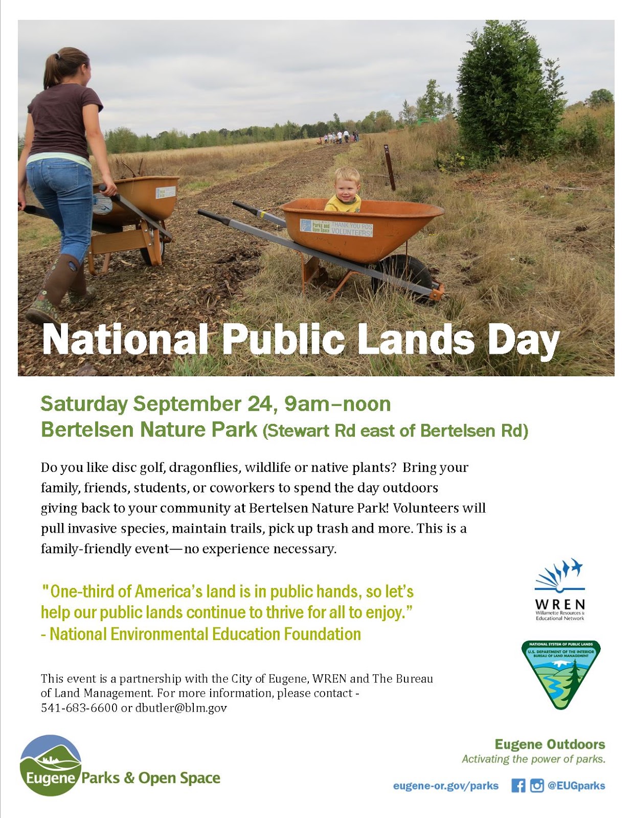 Lands national public volunteer northwoods connection event week navigation WREN: Engage, Educate, Empower!: National Public Lands Day 2016