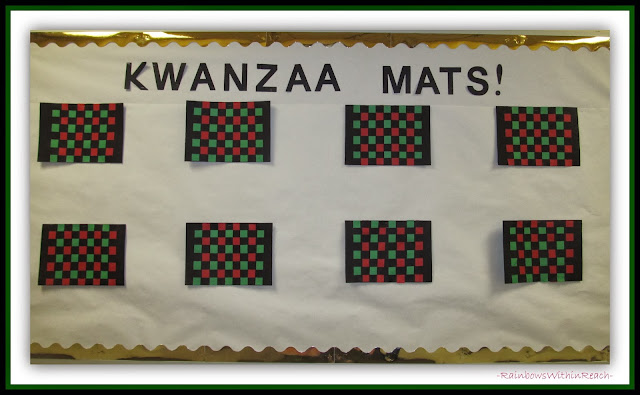 Woven Kwanzaa Mats via RainbowsWithinReach at "PreK+K Sharing