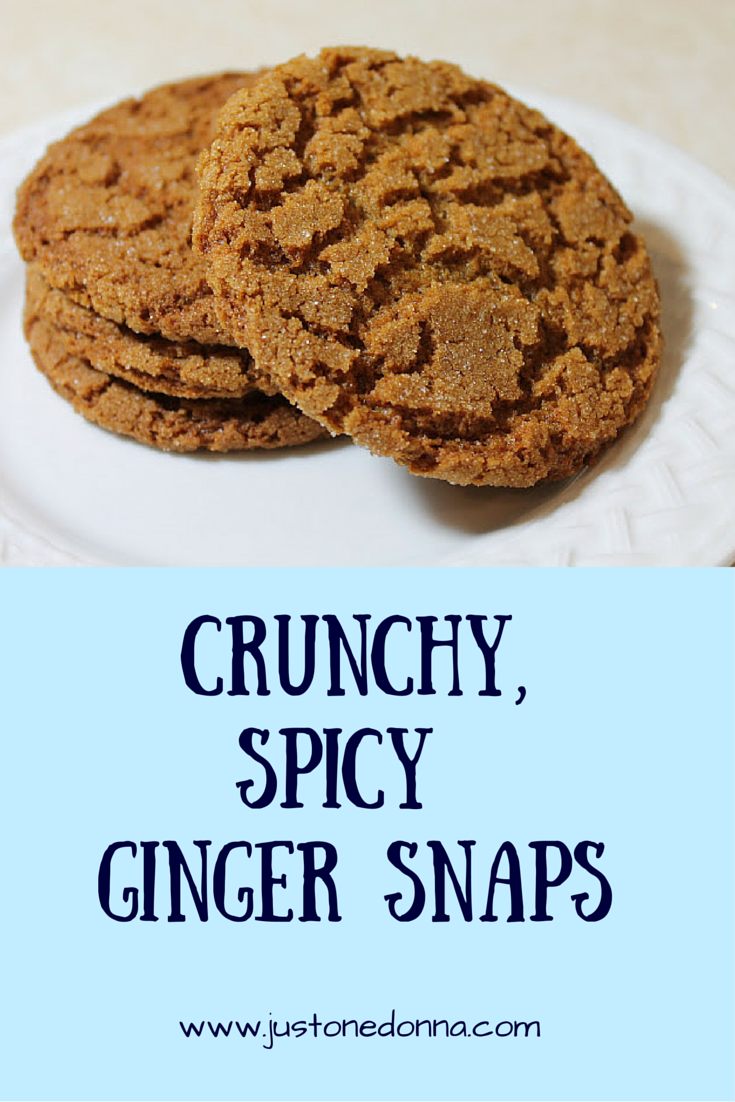 Crunchy, Spicy Gingersnap Cookies JustOneDonna