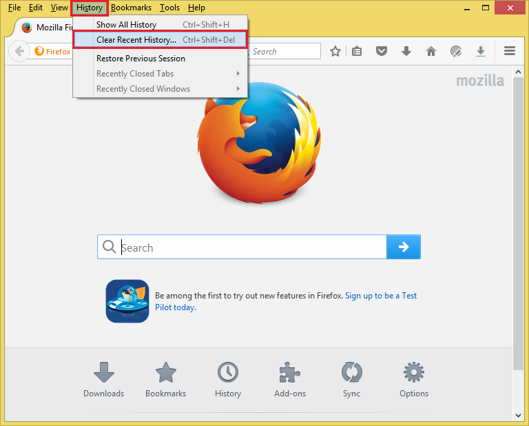 general computers clear cache on firefox 51 0 1
