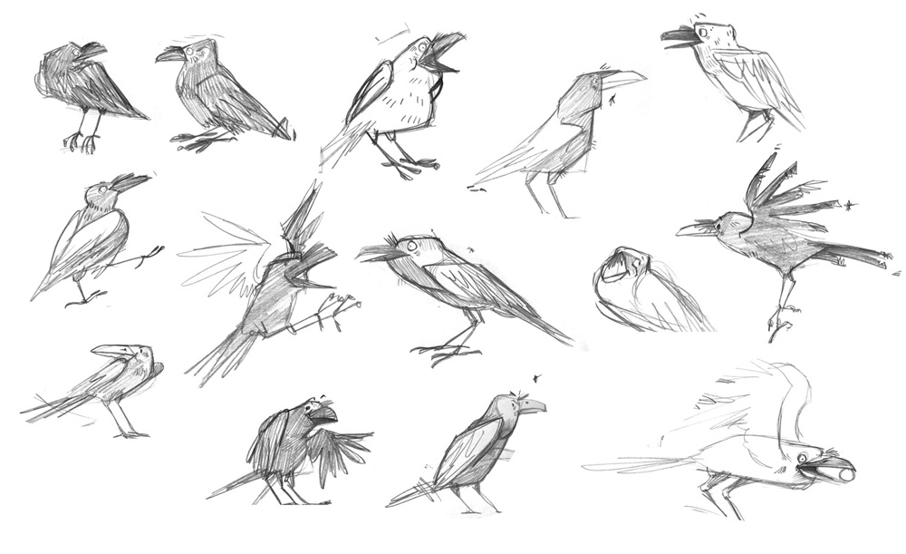 Как нарисовать галку