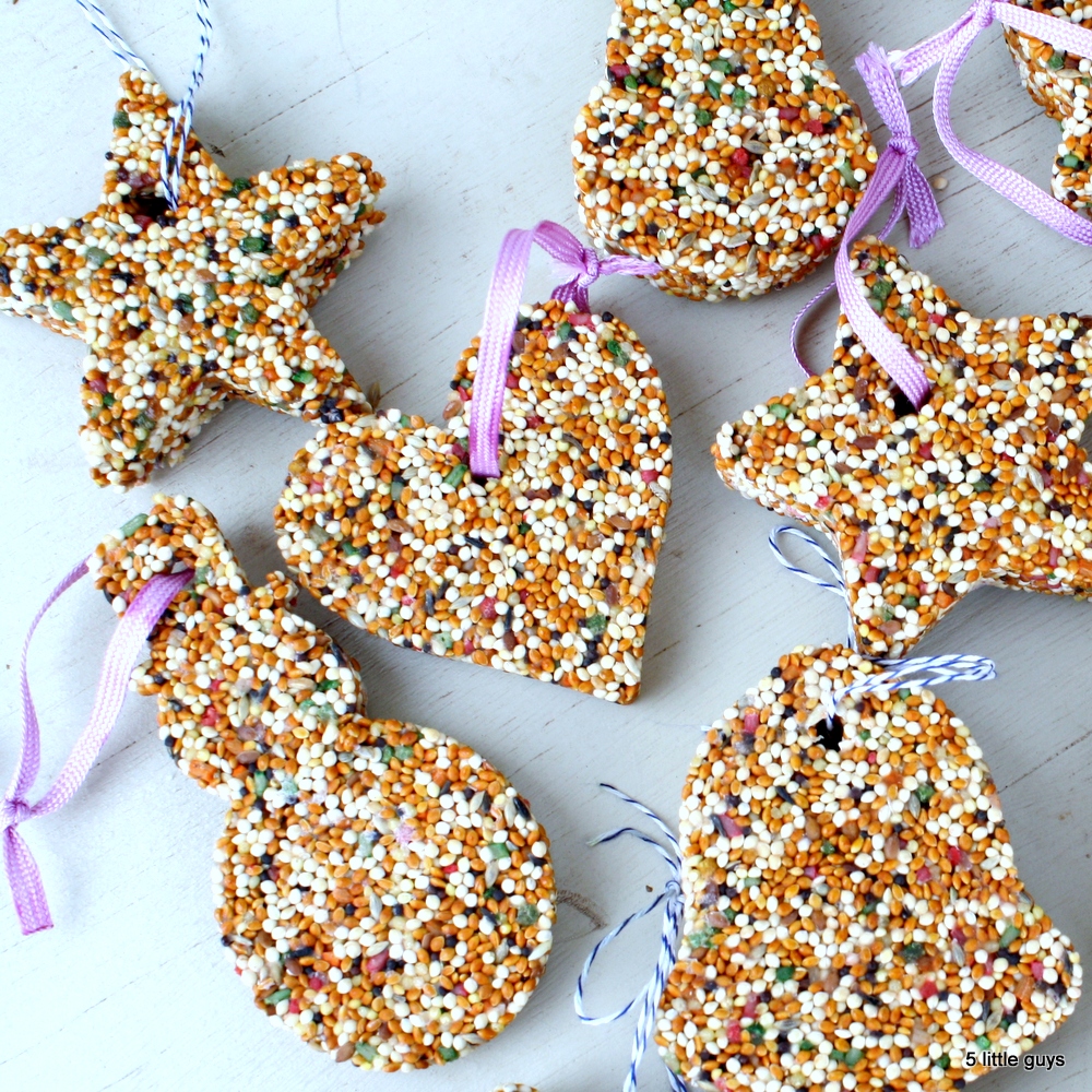 Five Little Guys Birdseed Ornaments