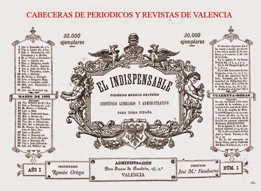 CABECERAS DE PERIODICOS Y REVISTAS DE VALENCIA