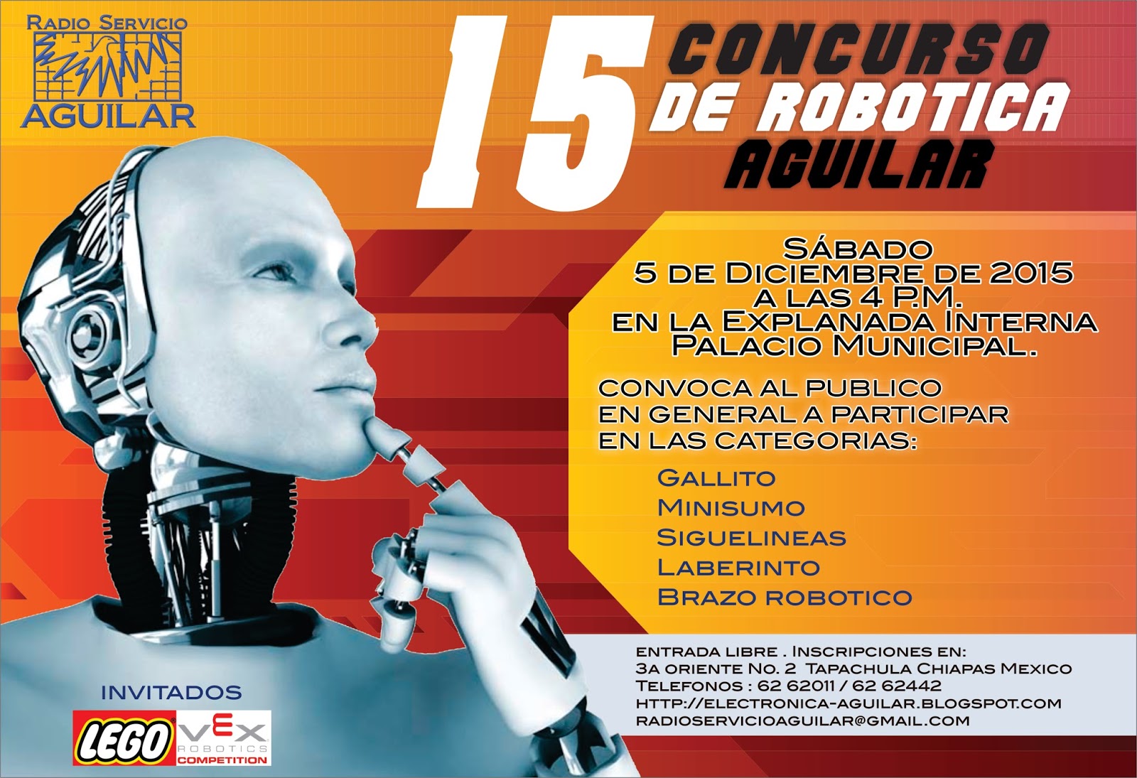 CONCURSO DE ROBOTICA ¡posters disponibles, pide el tuyo para tu club o