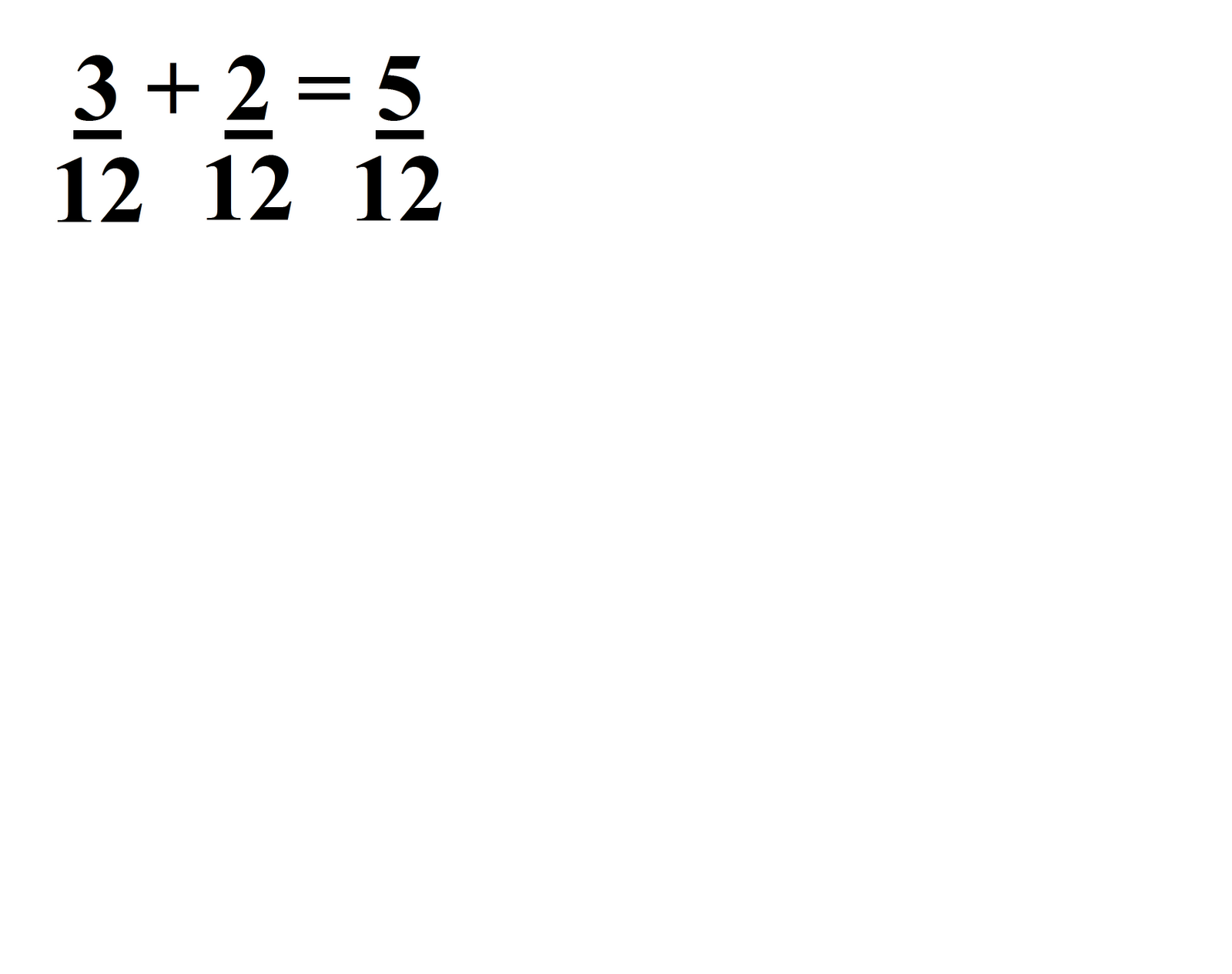 711-2011: Adding fractions with unlike denominators