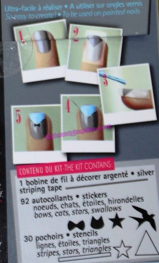Manicure with Bourjois nail art kit and China Glaze Desert Sun