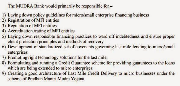 Key Objectives of Mudra Bank Key Objectives of Mudra Bank